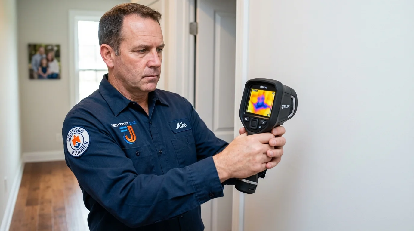 Thermal imaging leak detection by Johns Plumbing LLC in Follansbee